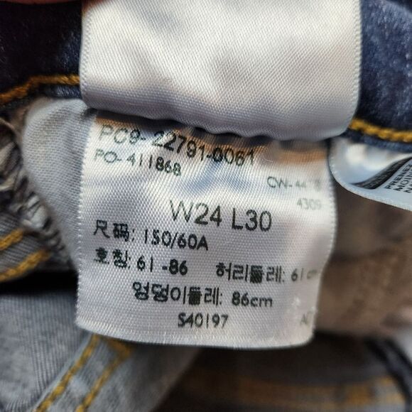 Levi's Mile High Rise Blue Super Skinny Jeans Size 24 - Picture 6 of 13